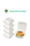 -100 pc of Biodegradable/Eco-Friendly Burger Box | Compostable Clamshell Takeaway Container - 2