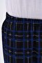 Men's Plaid Printed Cotton Pocketless Elastic Waist Pajama Bottoms Blue - 6