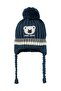 Baby Bear Embroidery Pattern 0-24 Months Scarf Beanie Glove Set - Blue - 2
