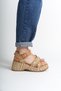 Genuine Leather and Cross-Strapped Straw Sole Comfort Women's Sandals - 3