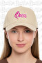 Qua Embroidered Hat – Cream 100% Cotton Gabardine Unisex Model - 2