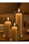 Muffag 3 Lü Cam Vazo Silindir Mumluk Seti