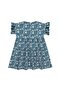 Papatya Printed Dress for 6-9 Years - Blue - 3