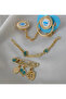 Gold Plated Zircon Stone Pacifier Set - Mashallah Needle & Baby Tag Included - 2
