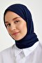 Combed Cotton Shawl Navy Blue - 5