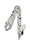 Neck Lanyard and Id Badge Holder - White Daisy Figure Phone Strap