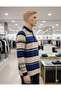 Polo Collar with Pockets, Ribbed Sleeves, Solid Color Bottom Part, Men's Combed Cotton - 2
