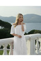 Daila Off-The-Shoulder Flounce Long Evening Dress Chiffon Invitation and Wedding Party Dress - 5