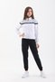Girl's White Elastic Leg Zippered Stand Collar Tracksuit Set - 4006 - 2