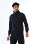 Men's Two Thread Diving Fabric Zippered Navy Blue-Orange Sports Tracksuit Set - 7506 - 7