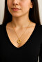 Gold Steel Necklace with Simit Symbol, Gift Boxed