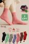 3 Pairs of Women's Thermal Towel Half Socks Winter Warm Soft Socks
