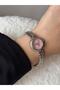 Silver Color Design Case Pink Dial Minimal Steel Women Wristwatch - 5