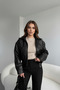 Leather Bomber Leather Jacket - 7