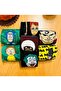 Set of 7! Cartoon Heroes Patterned Socks Unisex - 3