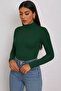 Women's Half Turtleneck Long Sleeve Ribbed Camisole Blouse Body