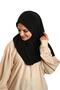 وشاح حجاب متشابك عملي أسود اللون قماش رملي سادة 1600_01 - 3