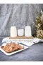 Salt Shaker Pepper Shaker Toothpick Holder Set with Wooden Stand Porcelain 3-Piece - 8