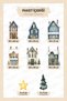 New Year's Sticker Set, Christmas Themed Wall Sticker Set, New Year's Glass Sticker Set - 4