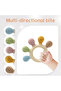 sandy BPA Free Baby Silicone Teethers Sensory Toy Easy to Grasp Infant Teething Toys Food Grade Chew - 6