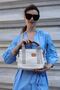 Mink Cream Women's Canvas Crossbody Tote Bag - 5