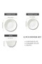 12 Pcs Gold line Opal ware Dinner set - 2