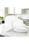 12 Pcs Opal ware Dinner Set Dishwasher Microwave Freezer safe