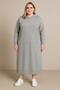 Plus Size 3 Yarn Dress with Pockets and Hood - 5