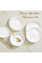 34 Pcs Gold line Opal ware Dinner set - 5