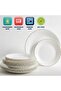 34 Pcs Gold line Opal ware Dinner set - 7