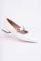 William Pearl Buckle Belted Ballerinas - 2