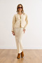 Women's Ecru Top Cardigan Inner Dress Knitwear Set Tkm-19000456 - 5