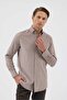 Velvet Collar Buttoned 100% Cotton Comfort Fit Men's Shirt - 3