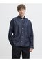 Men's Navy Blue Jornorrebro Denim Shirt Ls Sn Jean Shirt 12282775-Darkblue