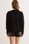 Women's Black Openwork Detailed V-Neck Knitwear Cardigan Hrk-19000436 - 5