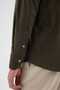 Velvet Collar Buttoned 100% Cotton Comfort Fit Smoked Men's Shirt - 8