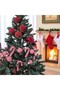 New Year Fabric Garland with Balls and Cane Sugar 180cm Ast7158 - 2