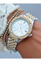Steel Strap Women's Watch with Calendar 3 Atm Waterproof 2 Years Mechanism Warranty + Bracelet as a Gift - 4