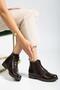 165-225 Brown Yanki Lace-Up Zippered Casual Women's Boots - 3