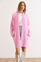 Women's Pink Pocket Collar Detailed Soft Textured Knitwear Cardigan Hrk-19000322 - 2