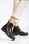 165-225 Brown Yanki Lace-Up Zippered Casual Women's Boots