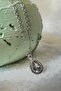 - Melik 9215 1087 Damla Model Zircon Stone Detailed Necklace
