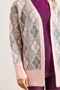 Women's Pink Baklava Pattern Soft Textured Thick Knitwear Cardigan Hrk-19000432 - 6