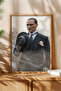 Mustafa Kemal Atatürk Printed Painting Huhu500 - Single Painting Natural Wooden Frame