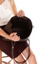 Women's Double Compartment Hand and Shoulder Bag Ald.6753 Brown - 5