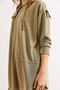 Women's Khaki Modal Pique Tunic with Accessories and Pocketed Pants Set Tkm-19000451 - 4