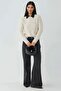 Round Neck Thick Hair Knit Sweater - 5