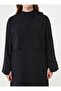 Stylish Plus Size Dress with Tie Detail - Black - - 3