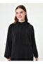 Stylish Plus Size Dress with Tie Detail - Black - - 2