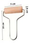 Wooden Cylinder Clay Roller 5 cm 1 Piece Ceramic Shaping Metal Handle Pottery - 3